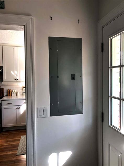 how to hide a electric box|hiding electrical panel ideas.